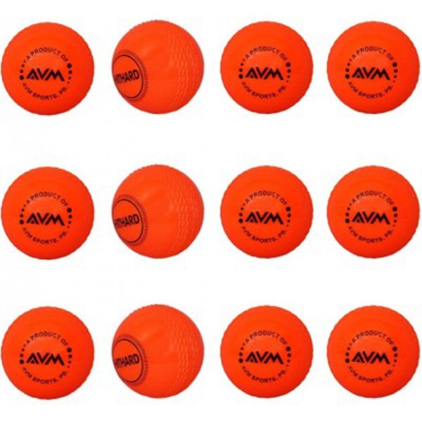AVM Orange Wind Cricket Ball (Pack of 12)